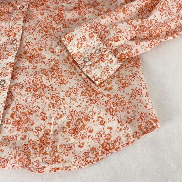 American Eagle Outfitters Floral Snap Button Cowgirl Top Size L - Picture 5 of 14